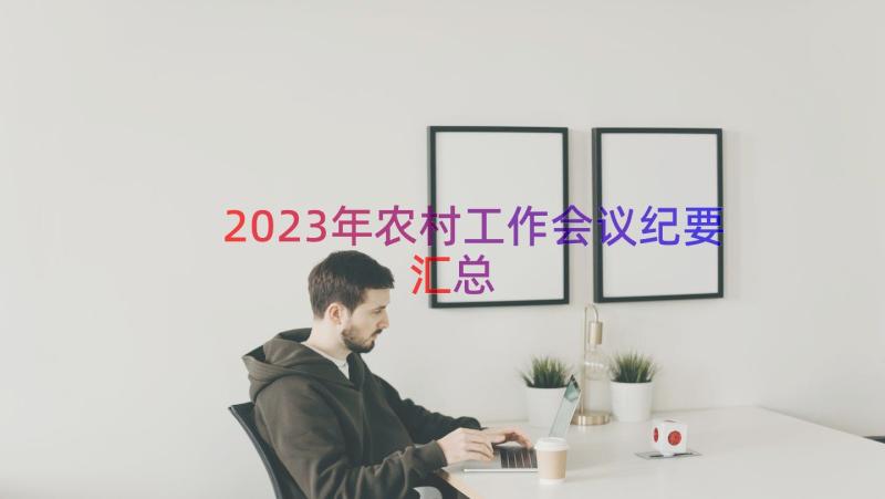 2023年农村工作会议纪要（汇总22篇）