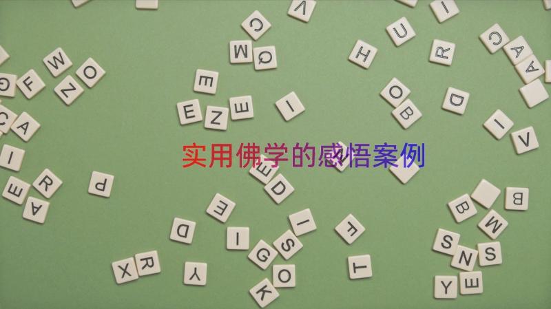 实用佛学的感悟（案例16篇）