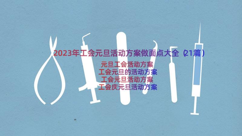 2023年工会元旦活动方案做面点大全（21篇）