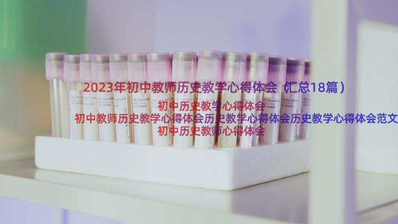 2023年初中教师历史教学心得体会（汇总18篇）