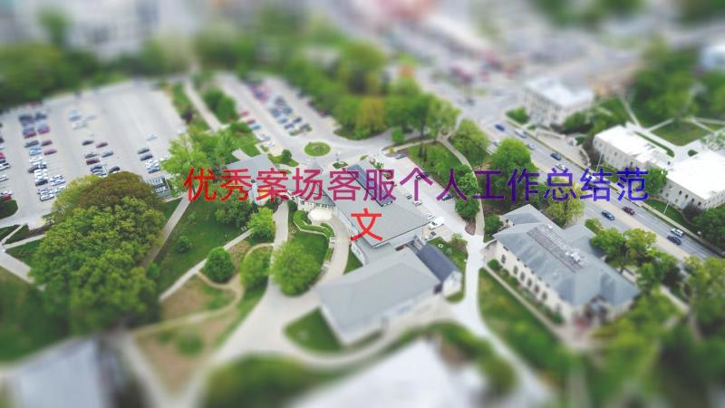 优秀案场客服个人工作总结范文（22篇）