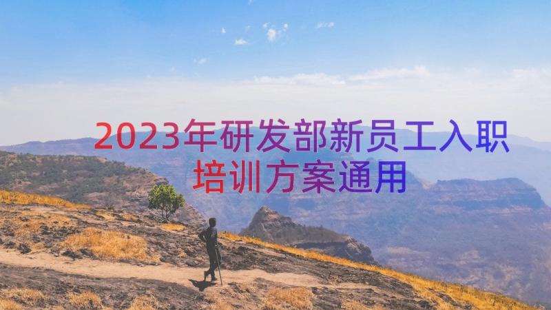 2023年研发部新员工入职培训方案（通用17篇）