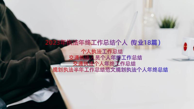 2023年执法年终工作总结个人（专业18篇）