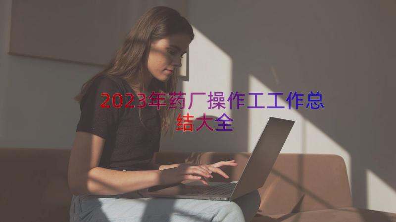 2023年药厂操作工工作总结大全（13篇）