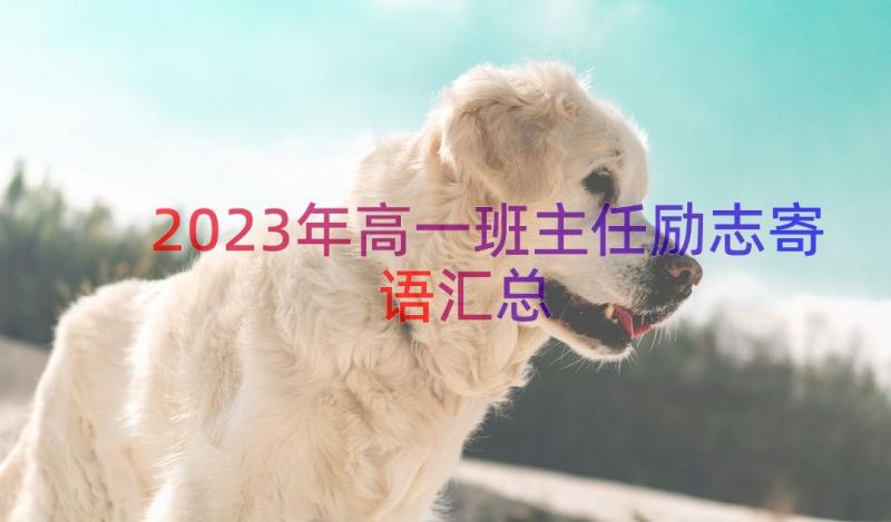 2023年高一班主任励志寄语（汇总18篇）