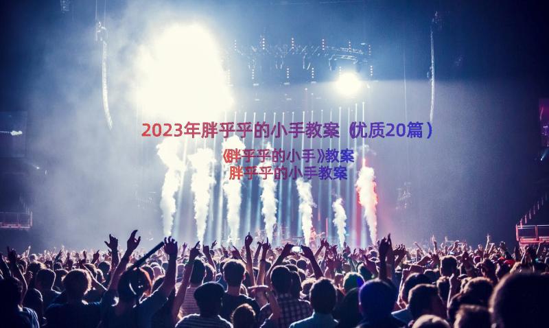 2023年胖乎乎的小手教案（优质20篇）