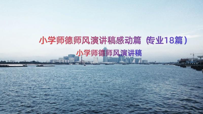 小学师德师风演讲稿感动篇（专业18篇）