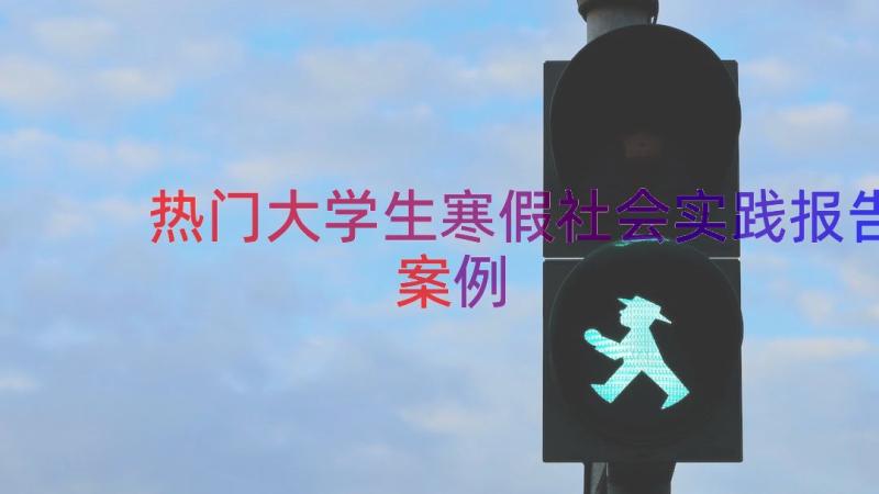 热门大学生寒假社会实践报告（案例16篇）