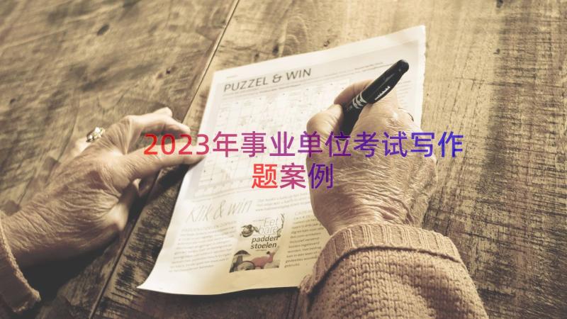 2023年事业单位考试写作题（案例13篇）