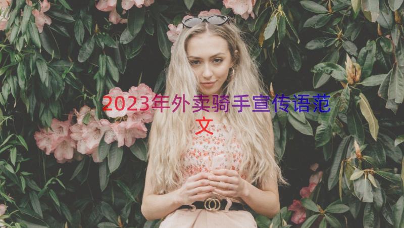 2023年外卖骑手宣传语范文（19篇）