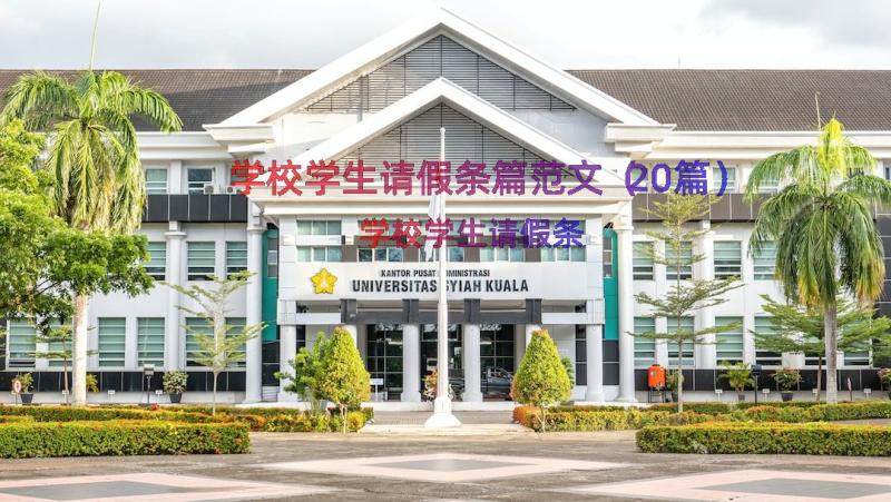 学校学生请假条篇范文（20篇）