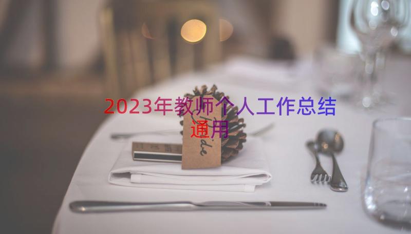 2023年教师个人工作总结（通用20篇）