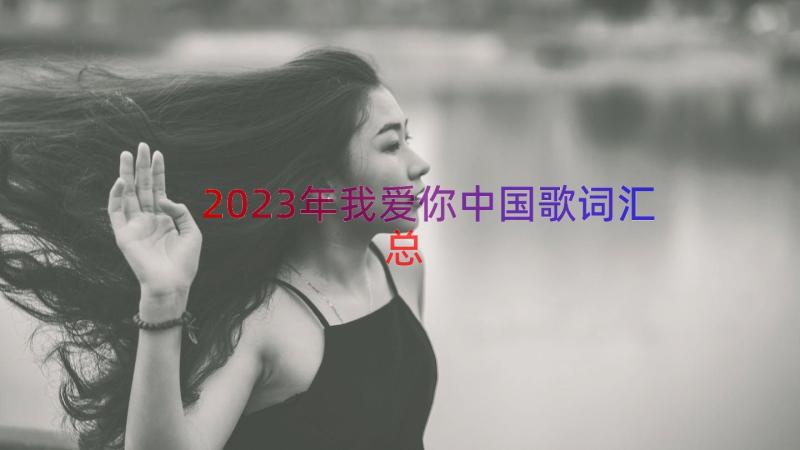 2023年我爱你中国歌词（汇总19篇）
