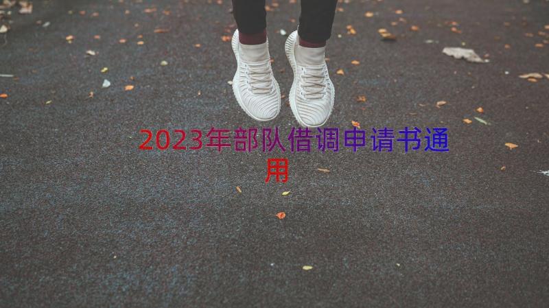 2023年部队借调申请书（通用18篇）