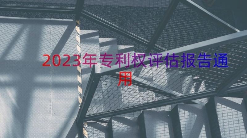 2023年专利权评估报告（通用14篇）