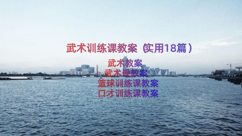 武术训练课教案（实用18篇）