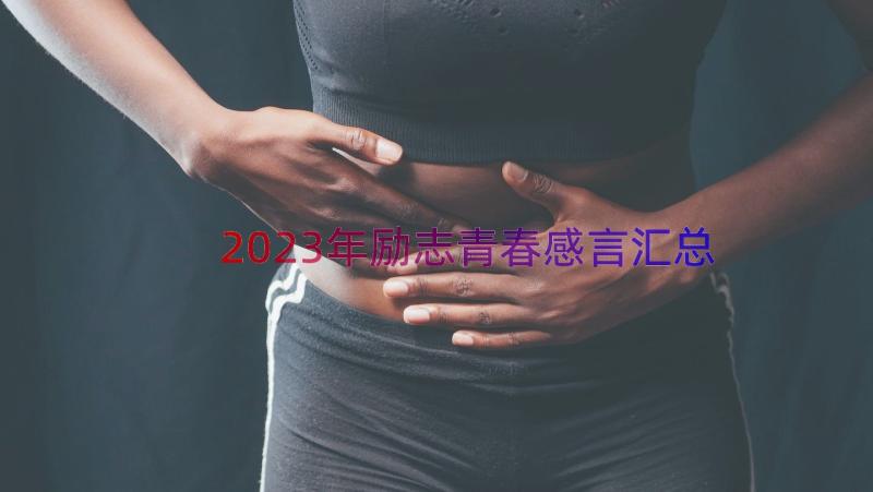 2023年励志青春感言（汇总13篇）