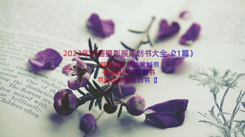 2023年书画摄影展策划书大全（21篇）