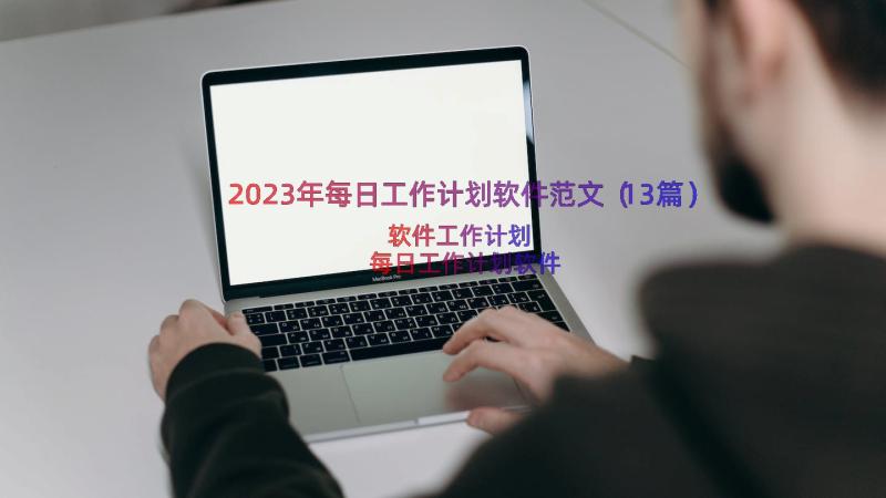 2023年每日工作计划软件范文（13篇）