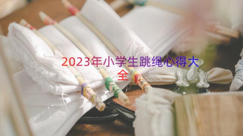 2023年小学生跳绳心得大全（15篇）