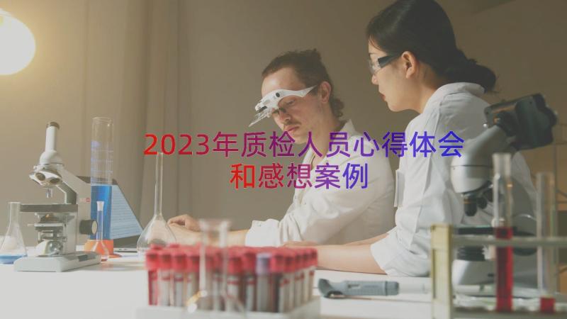 2023年质检人员心得体会和感想（案例16篇）