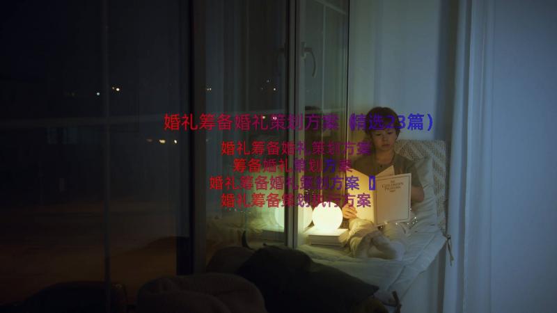 婚礼筹备婚礼策划方案（精选23篇）