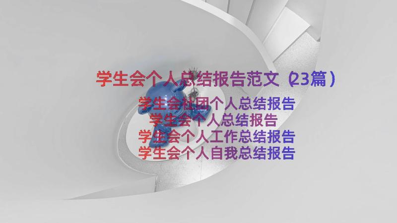 学生会个人总结报告范文（23篇）