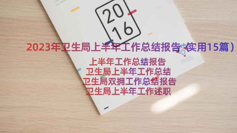 2023年卫生局上半年工作总结报告（实用15篇）