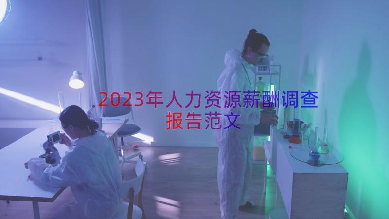 2023年人力资源薪酬调查报告范文（19篇）