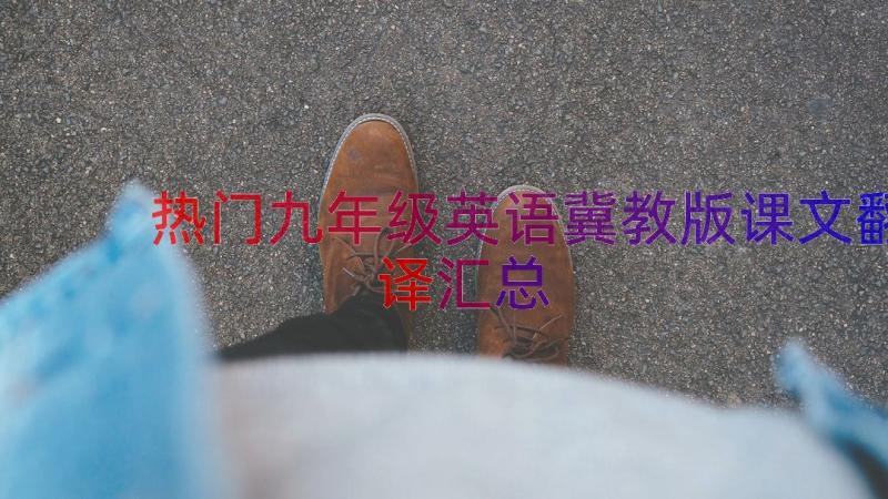 热门九年级英语冀教版课文翻译（汇总18篇）