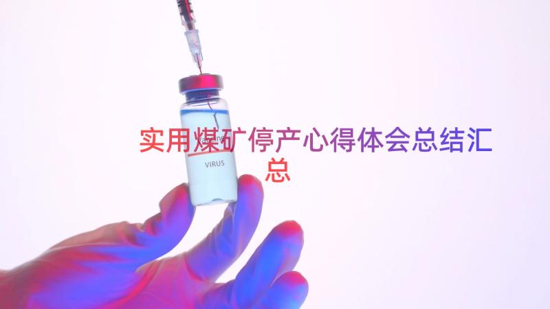 实用煤矿停产心得体会总结（汇总12篇）