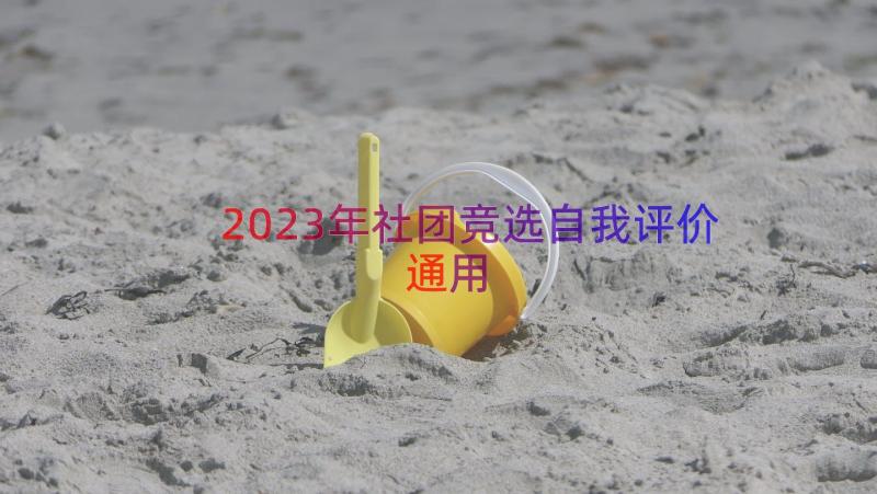 2023年社团竞选自我评价（通用12篇）