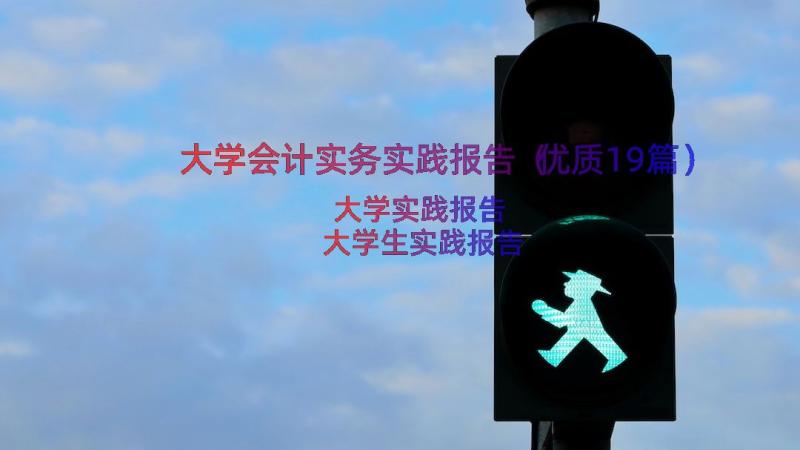 大学会计实务实践报告（优质19篇）