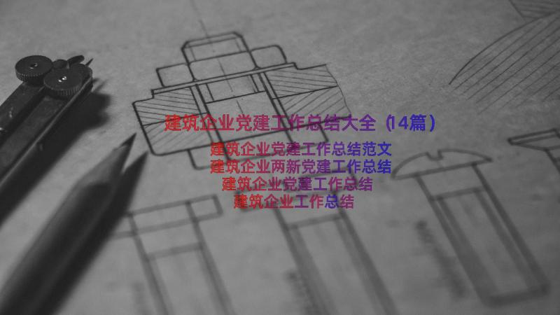 建筑企业党建工作总结大全（14篇）