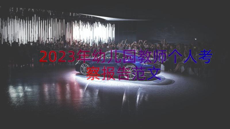 2023年幼儿园教师个人考察报告范文（15篇）