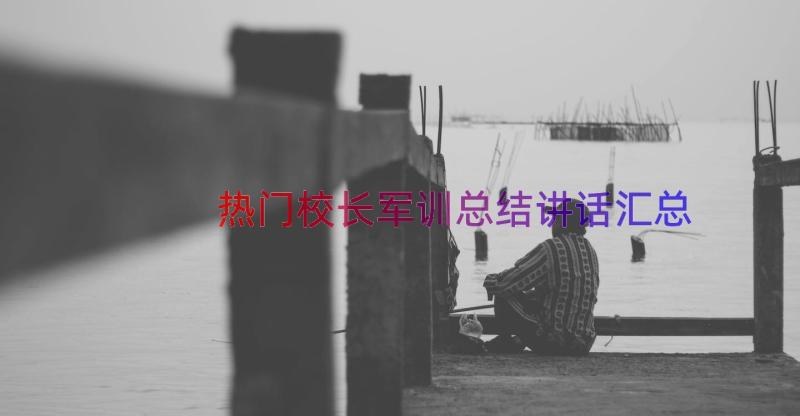 热门校长军训总结讲话（汇总16篇）