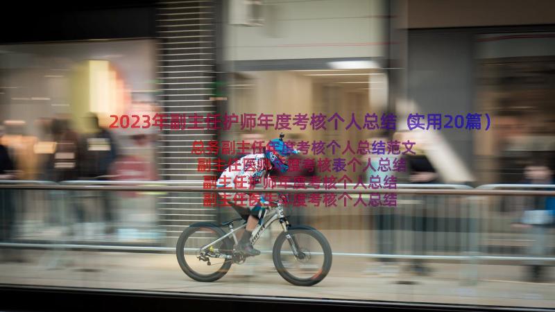 2023年副主任护师年度考核个人总结（实用20篇）