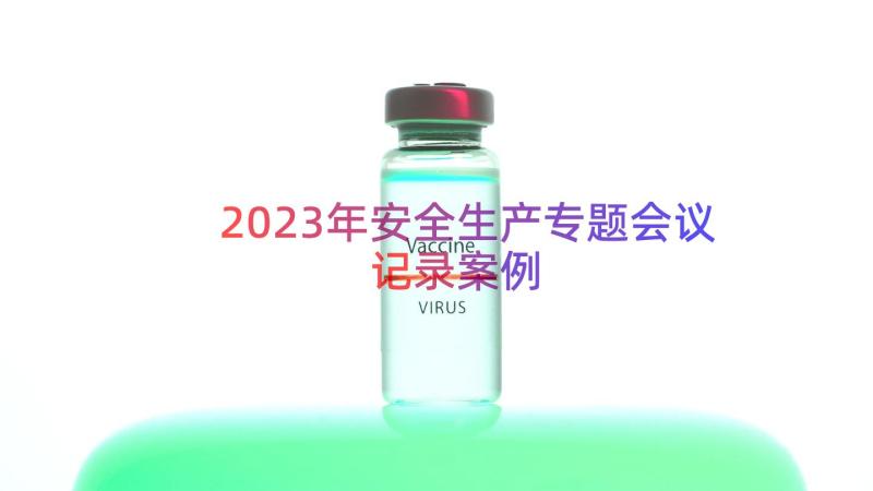 2023年安全生产专题会议记录（案例12篇）