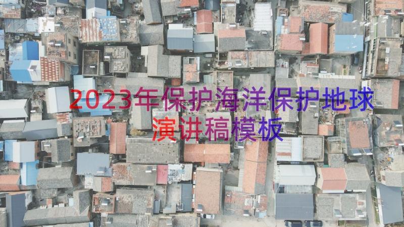 2023年保护海洋保护地球演讲稿（模板19篇）