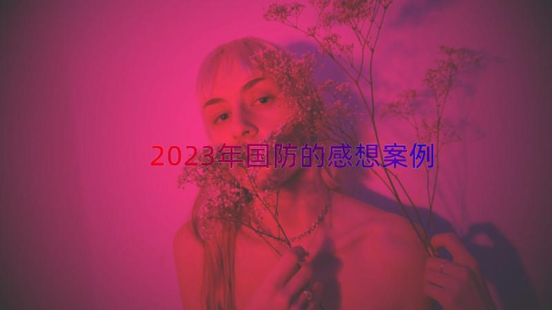 2023年国防的感想（案例14篇）