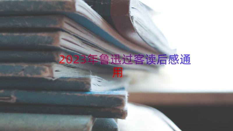 2023年鲁迅过客读后感（通用13篇）