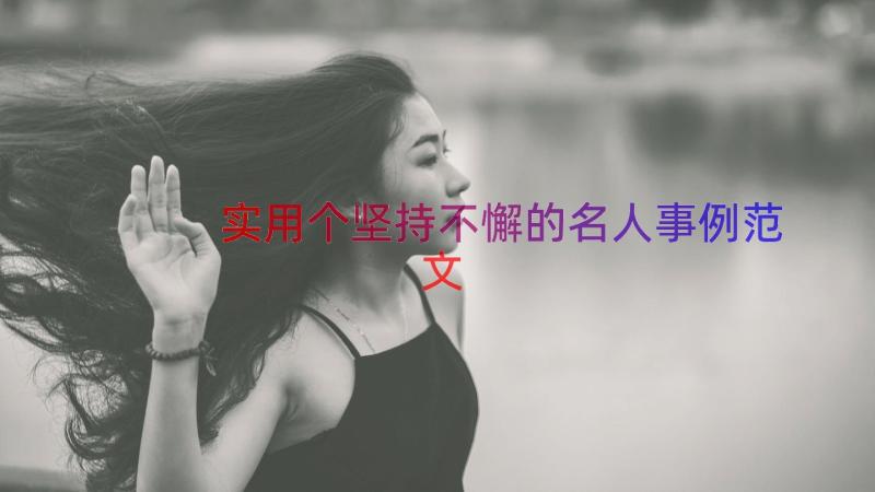 实用个坚持不懈的名人事例范文（13篇）