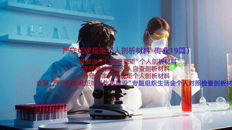 严守纪律规矩个人剖析材料（专业19篇）