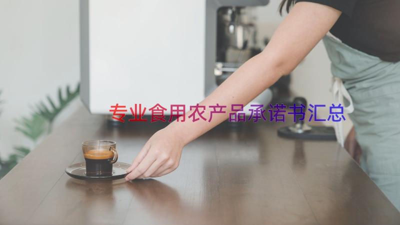 专业食用农产品承诺书（汇总14篇）