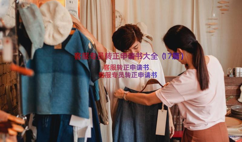 客服专员转正申请书大全（17篇）