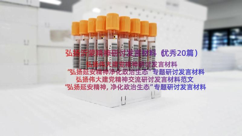 弘扬沂蒙精神研讨发言材料（优秀20篇）