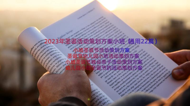 2023年圣诞活动策划方案小班（通用22篇）