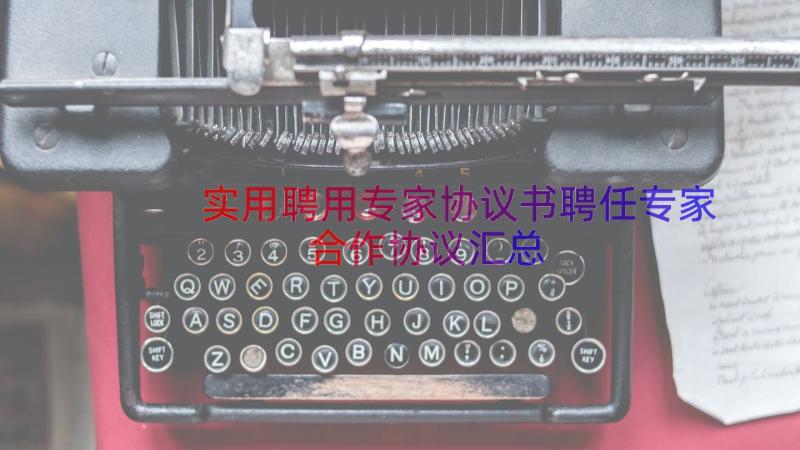 实用聘用专家协议书聘任专家合作协议（汇总16篇）