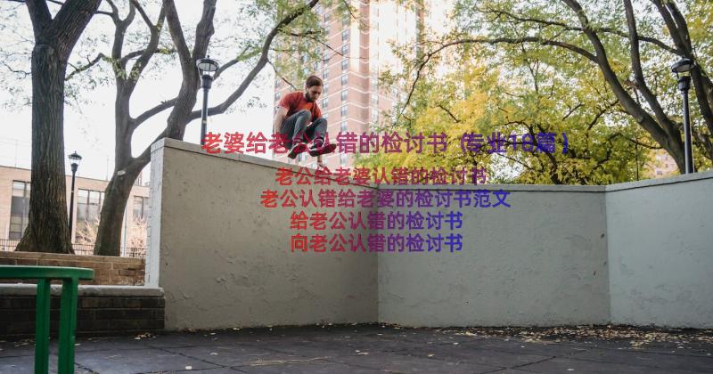 老婆给老公认错的检讨书（专业18篇）