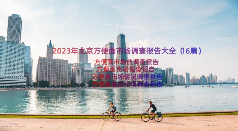 2023年北京方便面市场调查报告大全（16篇）